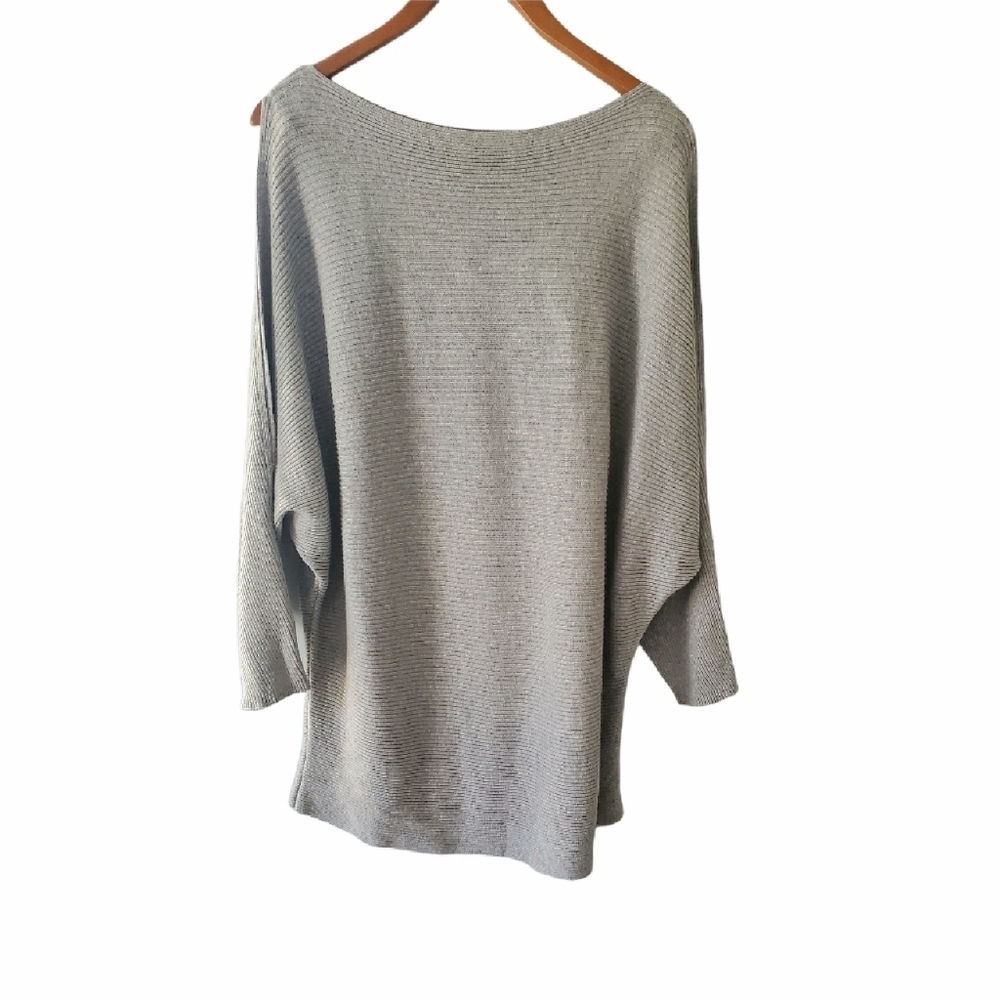 Vince Camuto Gray Cold Shoulder Sweater Size Large